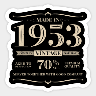 70 years. Born in 1953 Sticker